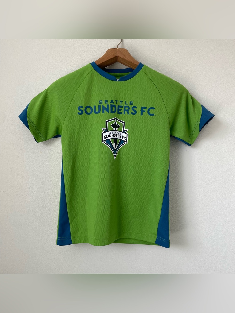 Seattle Sounders Soccer Jersey Youth L 10-12 MLS Green Graphic Print #9